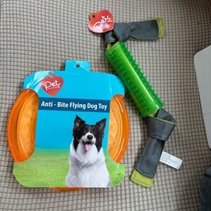 Essentials Vibrant Dog Toy Orange and Green